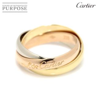 カルティエ(Cartier)のカルティエ Cartier トリニティ MM #50 リング K18 YG WG PG 3連 スリーゴールド 750 指輪 VLP 90178511(リング(指輪))