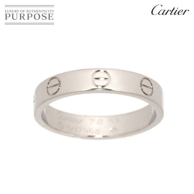 Cartier - カルティエ Cartier ミニラブ #53 リング K18 WG ホワイトゴールド 750 指輪【証明書付き】VLP 90178614