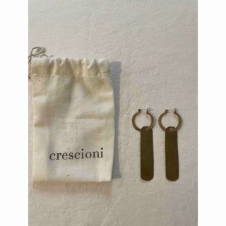 crescioni クレッシオーニ 真鍮ピアスの通販 by chap|ラクマ