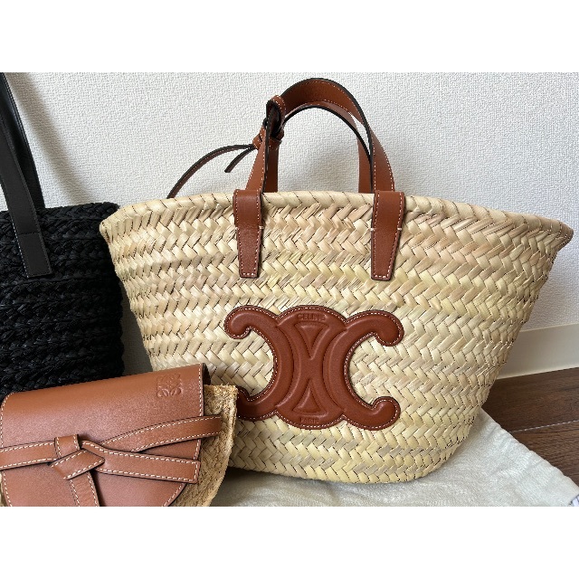 celine - 極美品　セリーヌ　ティーン　トリオンフ　ラフィア　パニエ　かごバッグ　ショルダー