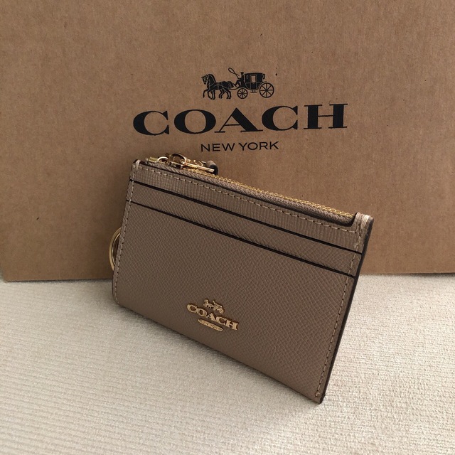 COACH(コーチ)の新品★COACH コーチ レザー コイン パス IDケース キーリング付き レディースのファッション小物(コインケース)の商品写真