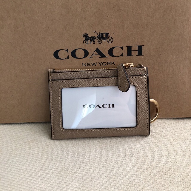 COACH(コーチ)の新品★COACH コーチ レザー コイン パス IDケース キーリング付き レディースのファッション小物(コインケース)の商品写真