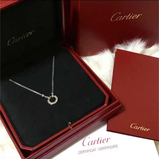 Cartier - カルティエ　LOVEネックレス　人気ホワイトゴールド