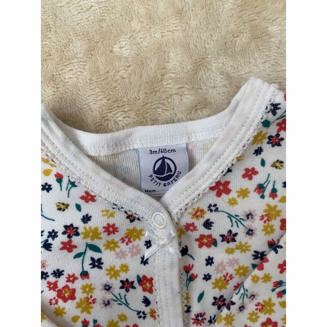 PETIT BATEAU(プチバトー)のプチバトー　足なし　ロンパース　3m キッズ/ベビー/マタニティのベビー服(~85cm)(ロンパース)の商品写真