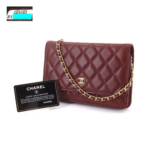 CHANEL(シャネル)のシャネル CHANEL マトラッセ チェーン ウォレット 長財布 レザー ボルドー A33814 ゴールド 金具 VLP 90176822 レディースのファッション小物(財布)の商品写真