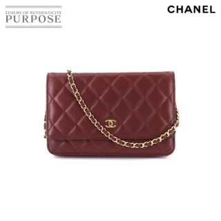 シャネル(CHANEL)のシャネル CHANEL マトラッセ チェーン ウォレット 長財布 レザー ボルドー A33814 ゴールド 金具 VLP 90176822(財布)