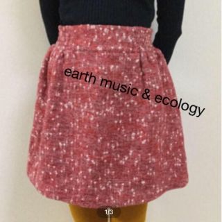 アースミュージックアンドエコロジー(earth music & ecology)の値下げ　earth music&ecology レトロ調 スカート(ミニスカート)