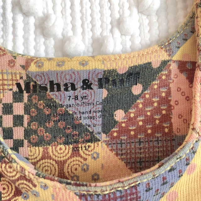 極美品‼︎misha&puff パッチワークワンピース 7-8y キッズ/ベビー