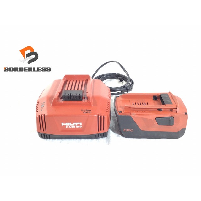 ☆品 2個セット☆ HILTI ヒルティ 22V 8.0AH リチュウムバッテリー B22/8.0 充電器 C4/36-350 リチュウムイオン電池 65902バイク