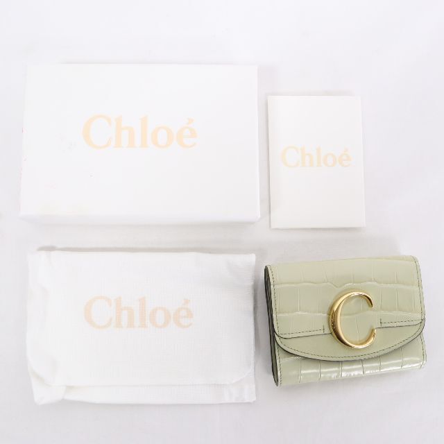 Chloe(クロエ)のChloé クロエ　二つ折り財布　レディース　ユーカリ　USED レディースのファッション小物(財布)の商品写真