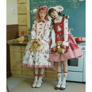 アンジェリックプリティー(Angelic Pretty)のWild strawberry  ワンピース  ガーリズム　girlism(ひざ丈ワンピース)