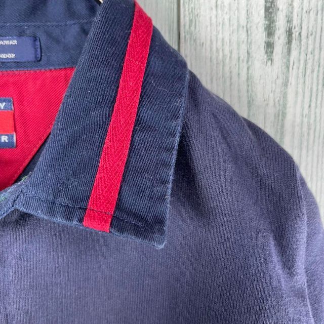 TOMMY HILFIGER - 90's TOMMY HILFIGER ハーフジップ ラガーシャツ