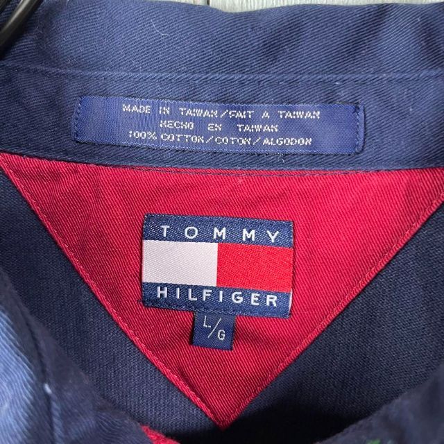 TOMMY HILFIGER - 90's TOMMY HILFIGER ハーフジップ ラガーシャツ