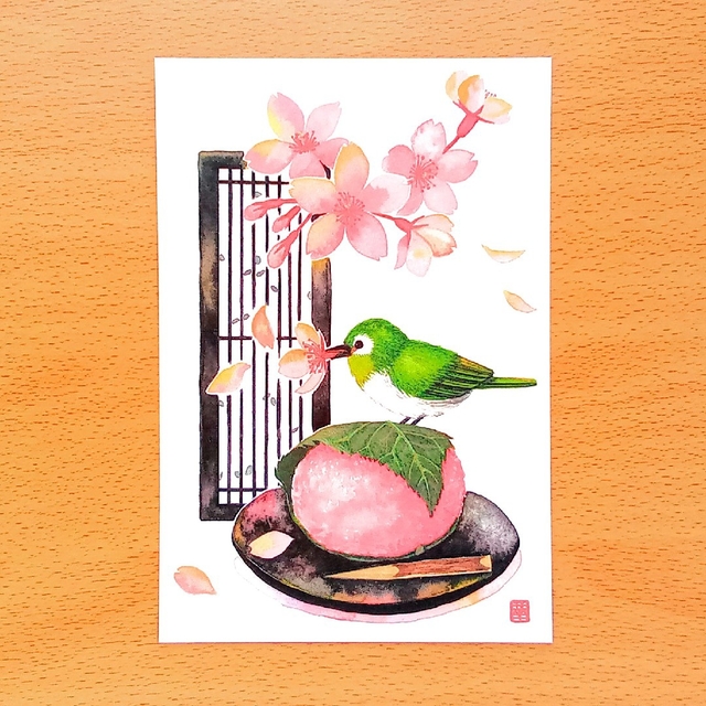 春のポストカード５枚セット エンタメ/ホビーのコレクション(使用済み切手/官製はがき)の商品写真