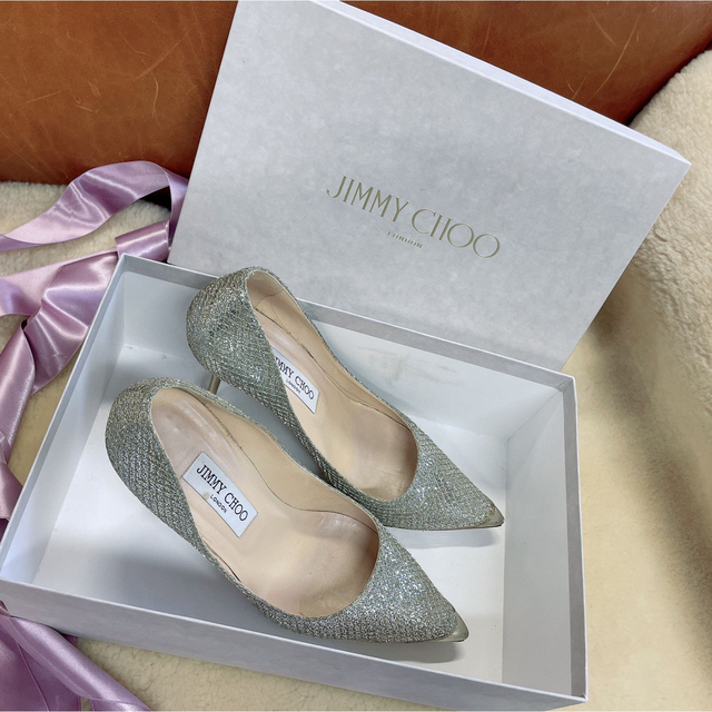 JIMMY CHOO パンプス ラメ シルバー