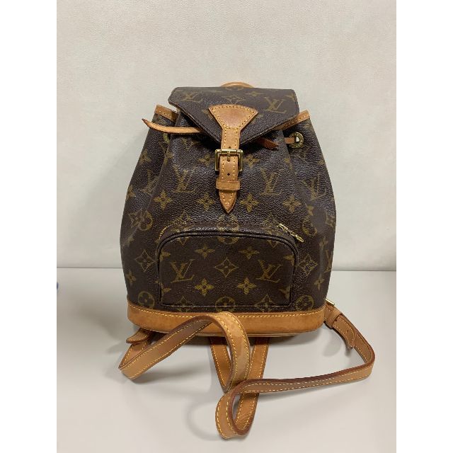 ★希少★ヴィトン LV ミニモンスリ 茶色 リュック バッグパック ゴールド金具