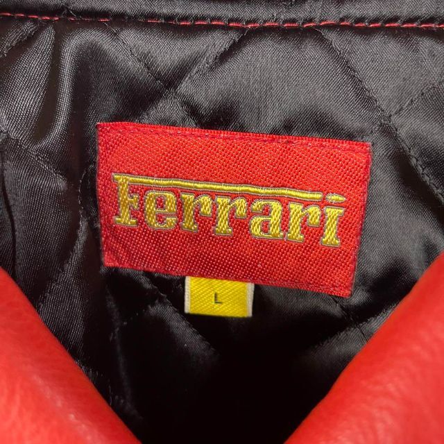 Ferrari - 90's Ferrari イギリス製 ホース刺繍 襟レザー レトロ ...