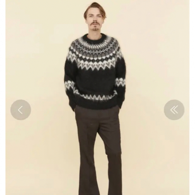 バトナー モヘア ノルディック クルーネック ニット BATONER # www.uig