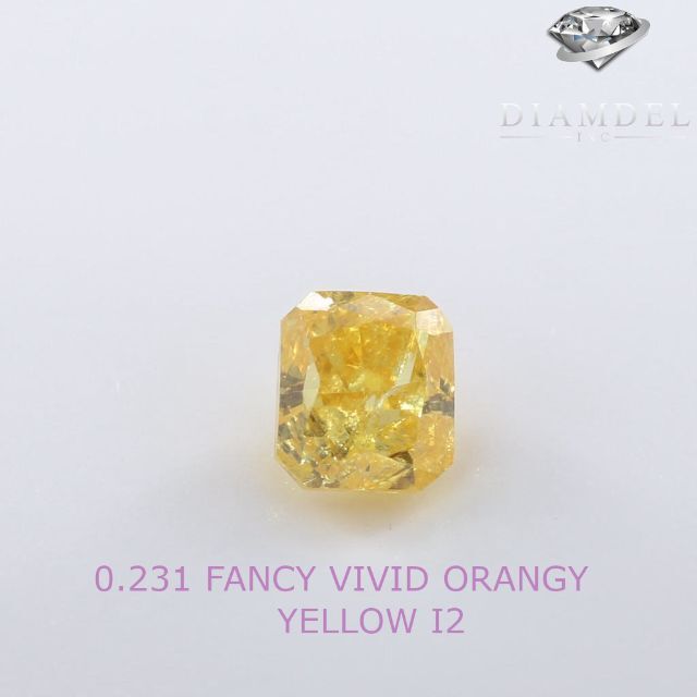 FAINT付属品イェローダイヤモンドルース/ F.V.O.YELLOW/ 0.231 ct.