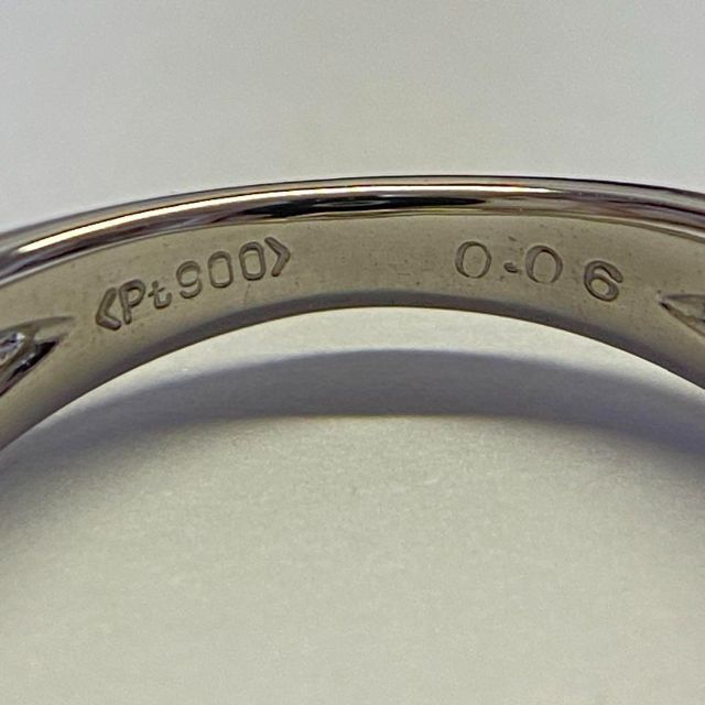 Pt900 高品質ダイヤモンドリング 0.06ct サイズ11号 プラチナ 人気特価