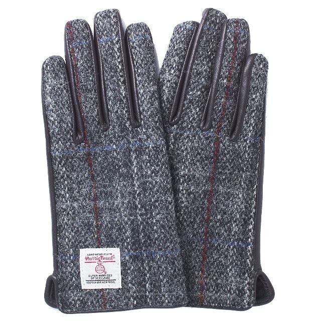 ハリスツイード】HARRIS TWEED レディース スマホ対応 手袋 レザー