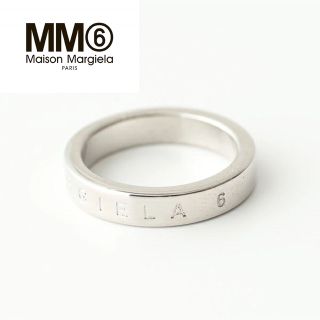 マルタンマルジェラ(Maison Martin Margiela)の新品 MM6 メゾンマルジェラ 指輪 リング シルバー ロゴ 9号サイズ(リング(指輪))