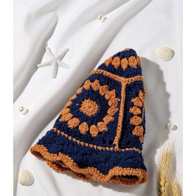ZARA(ザラ)のクロシェ編み　バケットハット　帽子　鍵編み　編み　かぎあみ レディースの帽子(ハット)の商品写真