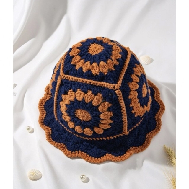 ZARA(ザラ)のクロシェ編み　バケットハット　帽子　鍵編み　編み　かぎあみ レディースの帽子(ハット)の商品写真