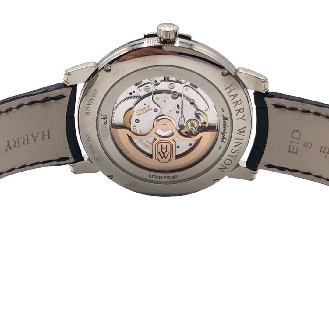 ハリーウィンストン HARRY WINSTON ミッドナイト 450-MA42W シルバー 750WG 自動巻き メンズ 腕時計