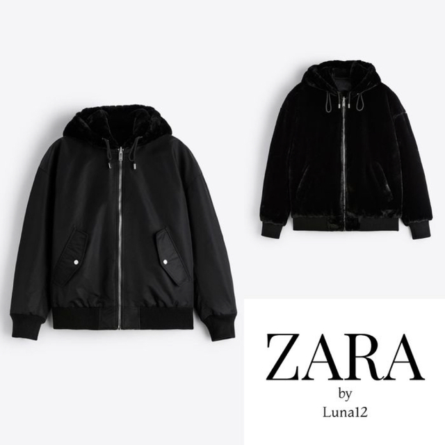 ZARA(ザラ)のZARA  リバーシブル　ボアパーカー メンズのジャケット/アウター(ブルゾン)の商品写真