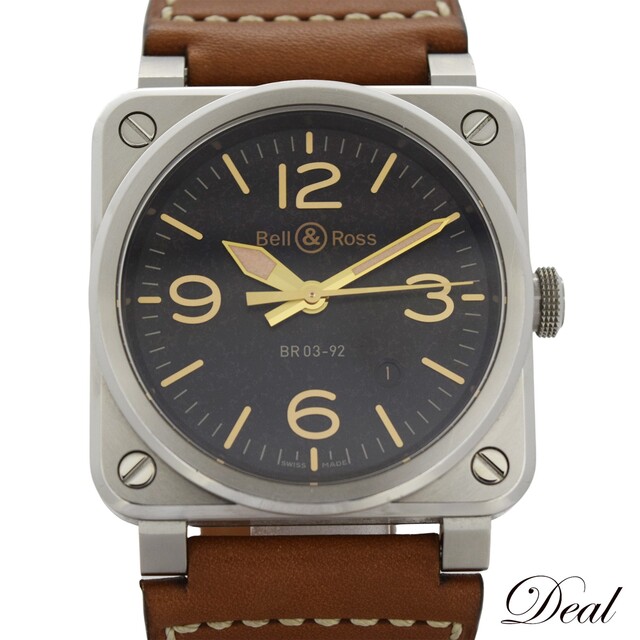 大きな取引 Bell 腕時計 メンズ BR0392-ST-G-HE/SCA/2 ゴールデンヘリテージ ベル&ロス Bell&Ross - Ross & 腕時計(アナログ)
