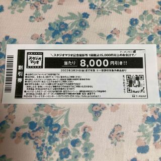 スタジオマリオ 割引券  クーポン 8000円(その他)