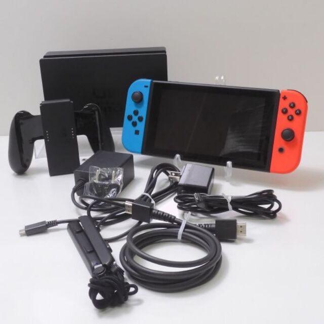 美品 NINTENDO 任天堂 NintendoSwitch MOD.HAC-001(-01) ニンテンドースイッチ本体 1点 バッテリー強化版 兼用 HY303C