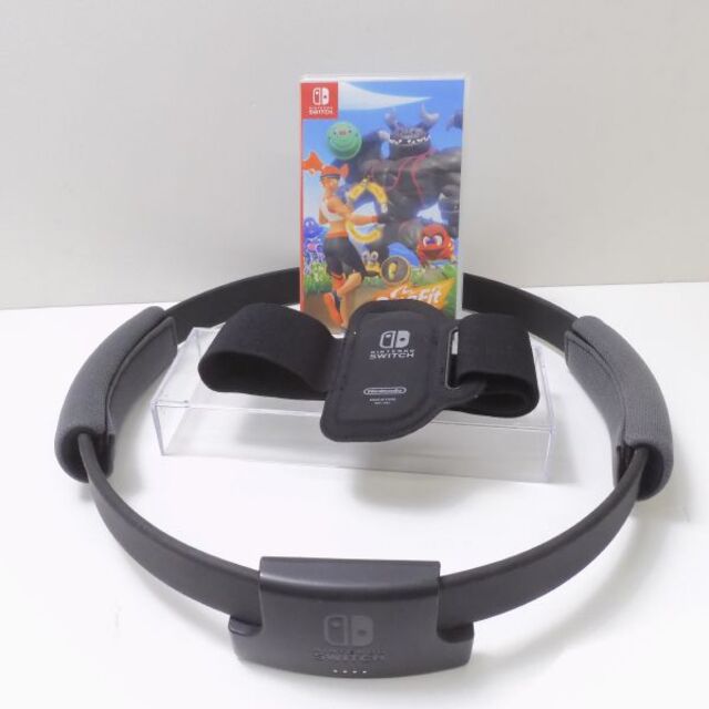 美品 NINTENDO 任天堂 Ring Fit Adventure リングフィットアドベンチャー リングコン＆レッグバンド＆ソフト 1ｾｯﾄ フィットネス トレーニング 自宅 兼用 HY304C  エンタメ/ホビーのゲームソフト/ゲーム機本体(携帯用ゲームソフト)の商品写真