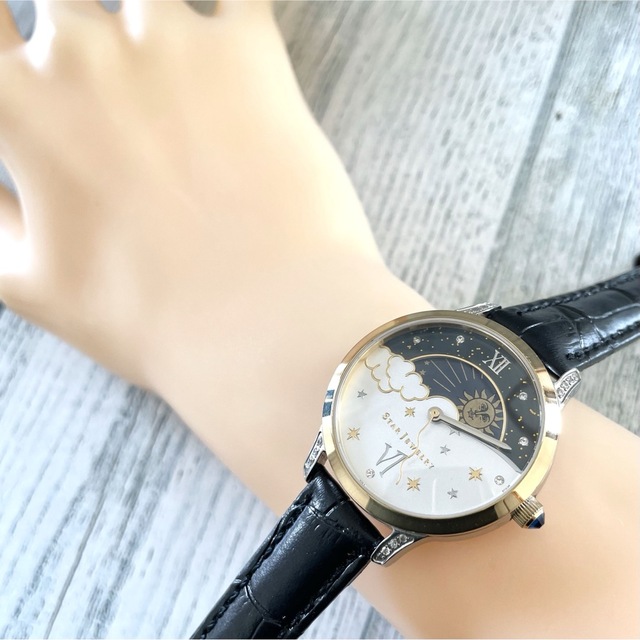 電池交換済】STAR JEWELRY 2017 限定 ムーンフェイズ 腕時計 - 腕時計