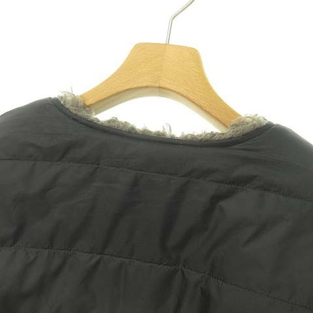 FRAMeWORK(フレームワーク)のエコファー リバーシブル コート ジャケット 中綿 40 グレー ECM レディースのジャケット/アウター(毛皮/ファーコート)の商品写真