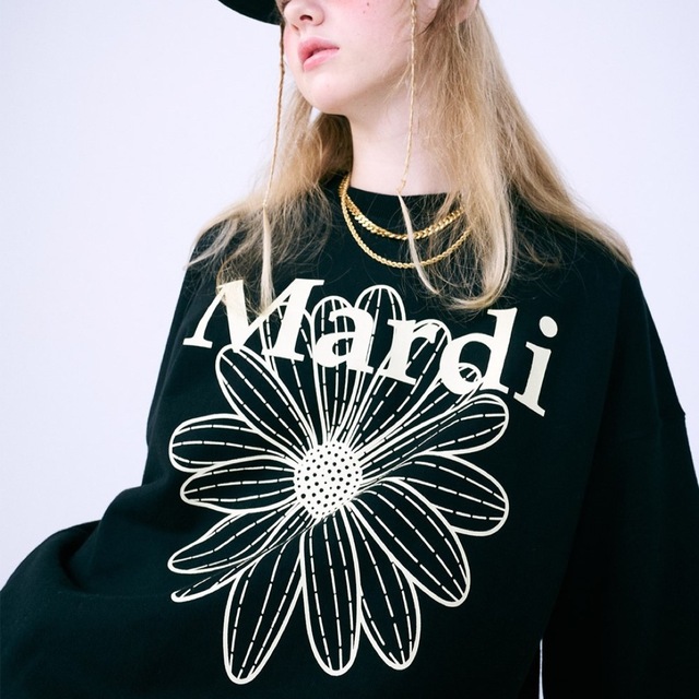 マルディメクルディ Mardi トレーナー スウェット BLACK CREAM