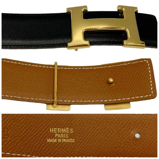 美品✨ エルメス コンスタンス 65 Hベルト ゴールドバックル-