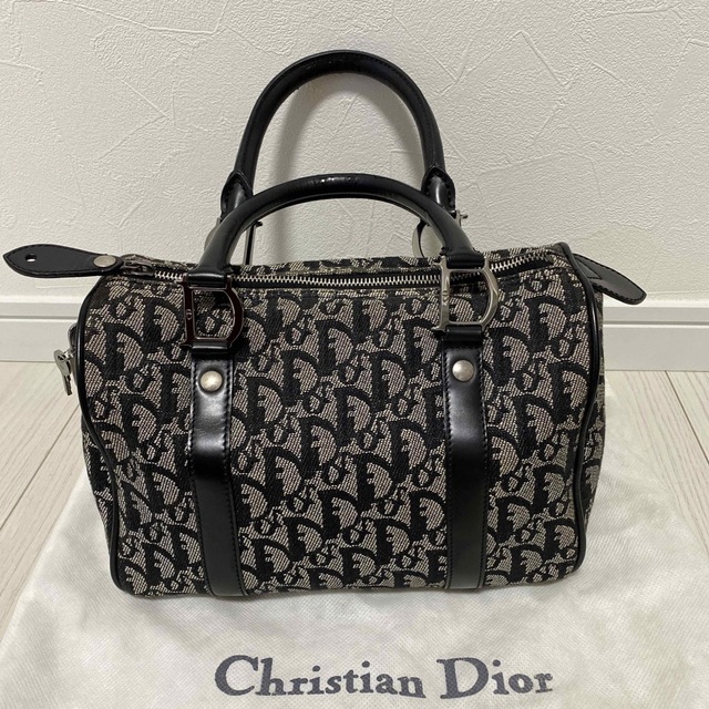 ◆極美品◆Christian Dior タオルバッグ トロッター柄