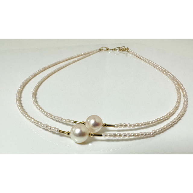 驚きの値段】 - MIKIMOTO MIKIMOTO アコヤ真珠ケシパール2連ネックレス