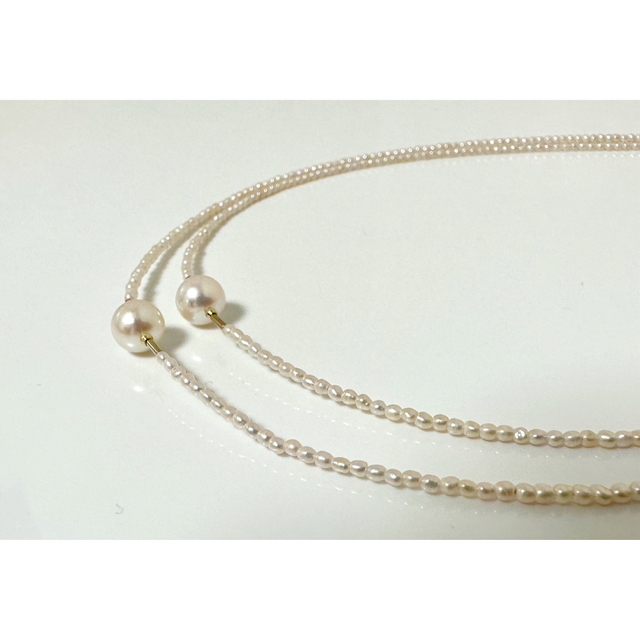 驚きの値段】 - MIKIMOTO MIKIMOTO アコヤ真珠ケシパール2連ネックレス