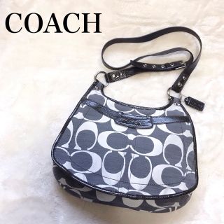 コーチ(COACH)のCOACH ショルダーバッグ ペネロピ シグネチャー グレー ホワイトキャンバス(ショルダーバッグ)