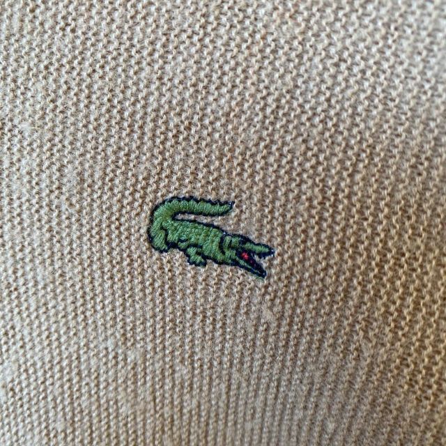 USA製 LACOSTE ラコステ Vネック ニット セーター ベージュ 4