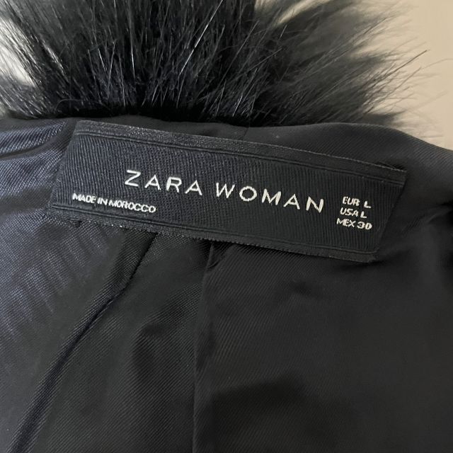 ZARA(ザラ)のザラ ZARA レディース コート ファー フード ミドル丈 レディースのジャケット/アウター(ロングコート)の商品写真