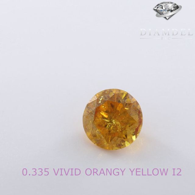 イェローダイヤモンドルース/F.INTENSE YELLOW/0.127 ct.