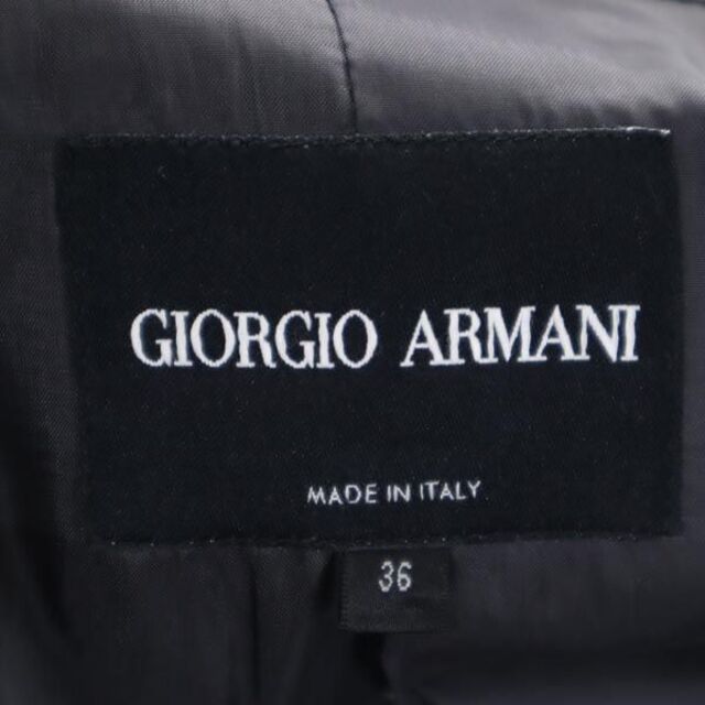ジョルジオアルマーニ イタリア製 テーラードジャケット 36 黒 GIORGIO ARMANI レディース   【220907】