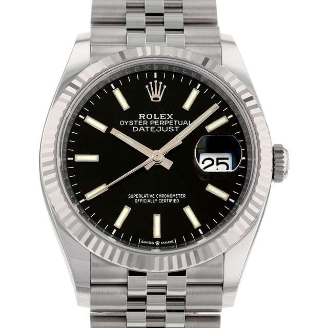 ROLEX - ロレックス デイトジャスト36 SS/K18WGホワイトゴールド 126234 ROLEX 腕時計 黒文字盤