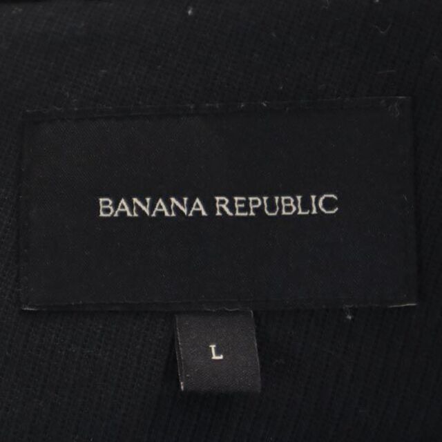 Banana Republic(バナナリパブリック)のバナナリパブリック ジップ 袖切替デザイン ジャケット L 黒 Banana Republic 薄中綿入り メンズ 【中古】  【230203】 メンズのジャケット/アウター(ダッフルコート)の商品写真