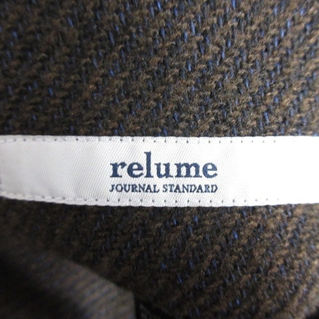 JOURNAL STANDARD(ジャーナルスタンダード)のジャーナルスタンダード レリューム スカート 台形 ひざ丈 無地 38 茶 青 レディースのスカート(ひざ丈スカート)の商品写真