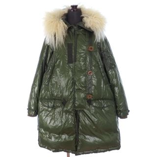 サカイラック sacai luck ファー付き モッズダウンコート 1 カーキ